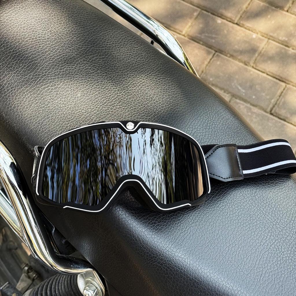 Kask motocyklowy retro motokrosowy gogle pilotażowe jet vintage motocyklowe skuterowe okulary offroadowe okulary
