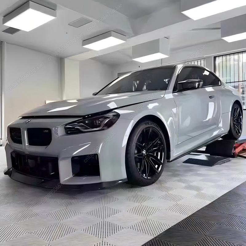 Car Front Bumper Lip Diffuser Splitter Spoiler Guard For BMW 2 Series M2 G87 2023-2026 Exterior Body Kit Tuning ABS Gloss Black