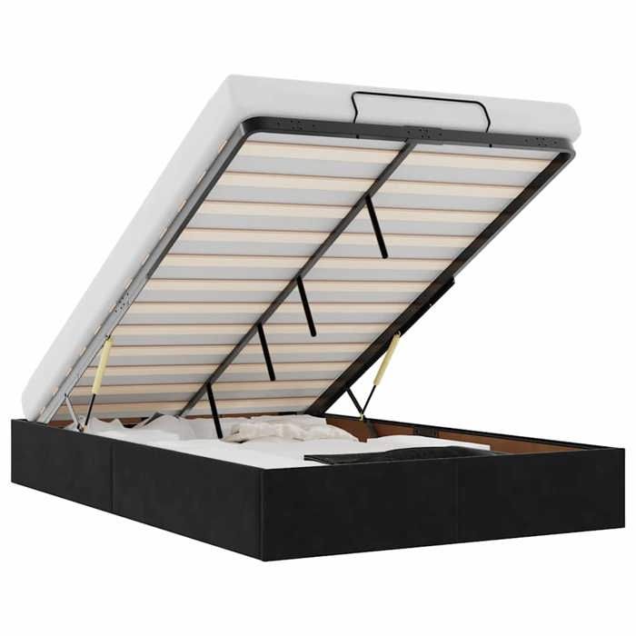 VidaXL Cadre de lit ottoman sans matelas noir 120x190 cm velours, cadre de lit, cadre de lit ottoman, cadre de lit avec 3310951
