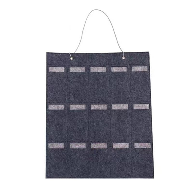 

15 отделений Фетровый держатель-подставка для очков для солнцезащитных очков, хранение очков, дисплей, подвесная сумка, настенный карман, коробка-органайзер для хранения серый