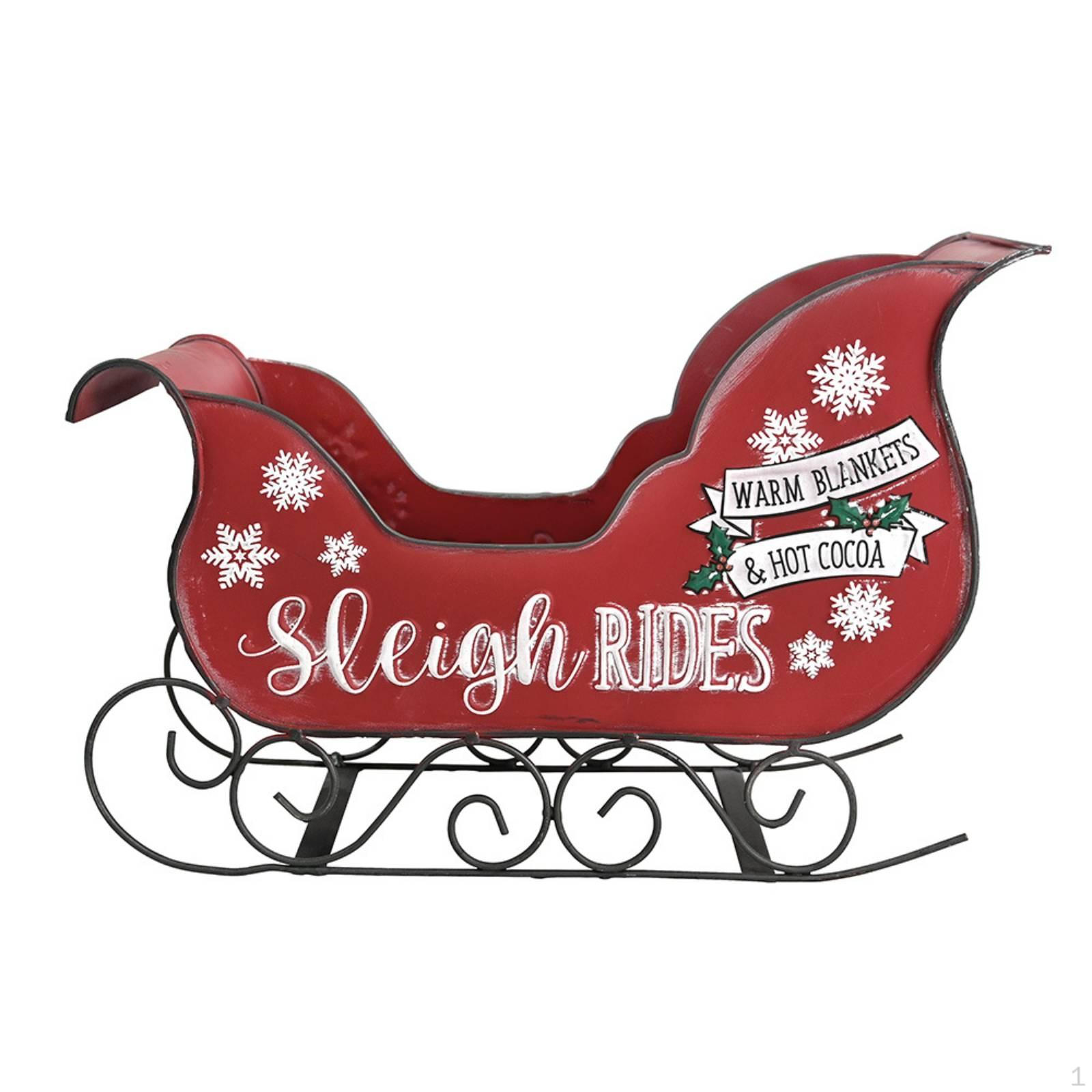 Whimsical Christmas Sleigh | Printed Snowflake