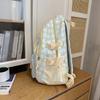 Trendy Plaid Nylon Backpack – Stylish & Durable School Bag for Women, Men, and Teens