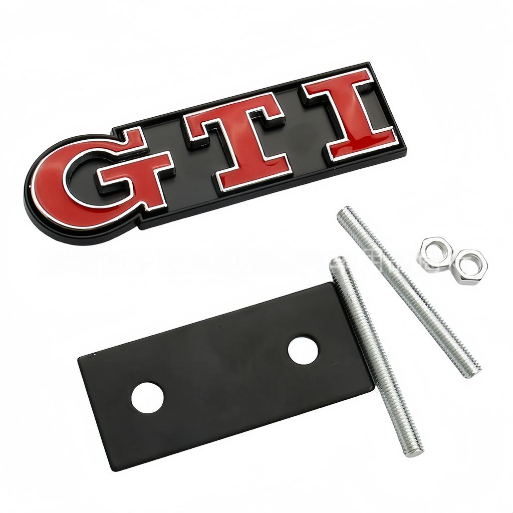 BANH9 For VOLKSWAGEN VW GTI Stand Out On the Road: 3D Badge Sticker Set for Golf 2-7 GTI MK2-MK7 Metal Body Side Fender - 2 Pcs
