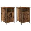 Nightstand Set of 2 Reclaimed Wood Look 40 X 42 X 60 Cm Engineered Wood