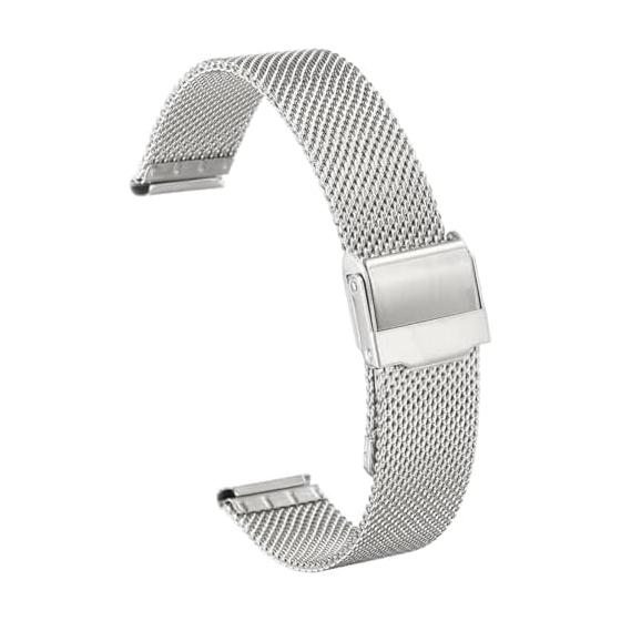 [uxcell] 17mm Quick Release Adjustable Metal Replacement Watch Band, Stainless Steel Mesh Watch Band for Men Women, Silver