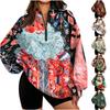 Women's Half-Zip Sweatshirt with Trendy Print, Lightweight Casual Pullover Top for Everyday Wear
