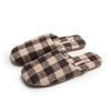 Women's Luxury Checkered Suede Fleece Slippers - Non-Slip Lightweight Tendon Sole