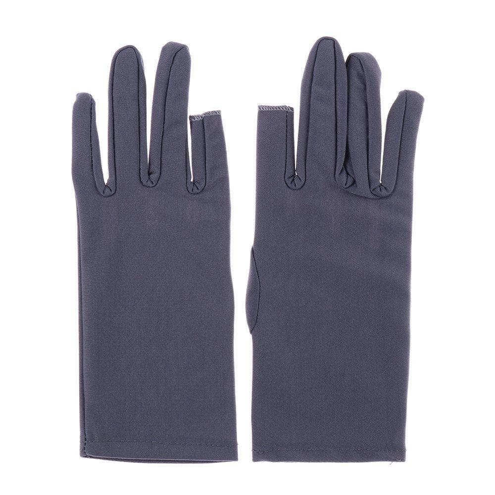 

Stretch Sun Protection Summer Mittens Two Finger Touch screen Driving Gloves Thin Spandex Gloves