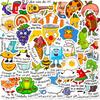 50-Piece Set of Funny English Pun Stickers for Kids - Cute and Rewarding