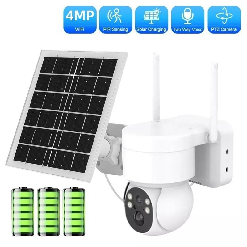 ICSEE WIFI-Überwachungs-Solar-PTZ-Kamera, farbenfrohe Nachtsicht, Zwei-Wege-Audio, PIR-Erkennung, Outdoor, IP66 wasserdicht, Solarstrom-Sicherheits-IP-Kamera