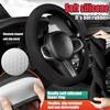Car Steering Wheel Cover, 15 Inch Leather Vehicle Steer Wheel Black