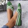Spring New Flat-soled Single Shoes Women's Fly-woven Woven Shoes Pointed Knitted Egg Roll Shoes Large Size