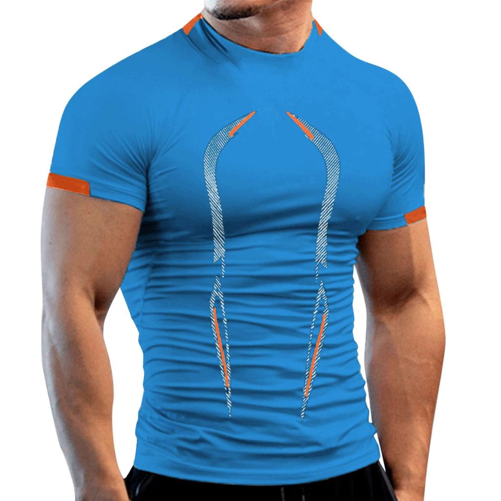 Sommer Gym Shirt Sport T-Shirt Männer Quick Dry Lauf Shirt Männer Workout Tees Fitness Tops Übergroße Kurzarm T-Shirt Kleidung
