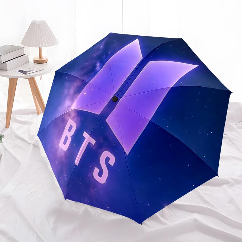 1pz Ombrello da Viaggio Compatto BTS con Apertura/Chiusura Automatica, Telaio Robusto a 8 Stecche per Uomo e Donna S1222016