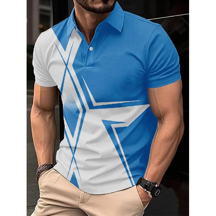 New Summer Outdoor Men's Casual Fashion Short-Sleeve Polo Shirt