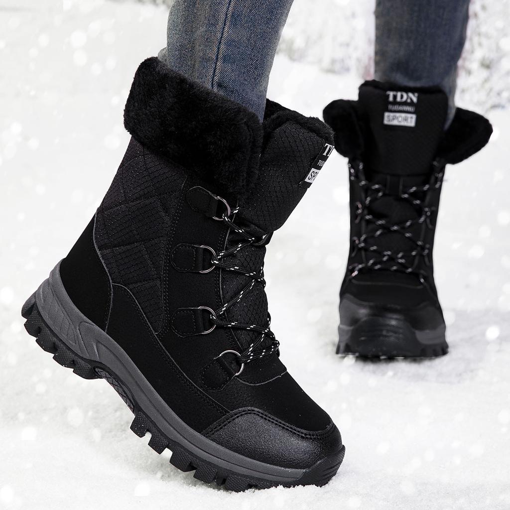 Women's Shoes Winter Fashion Ankle Boots Women Keep Warm Female Lace Up Waterproof Boots Ankle Shoes Street Nurse Boot