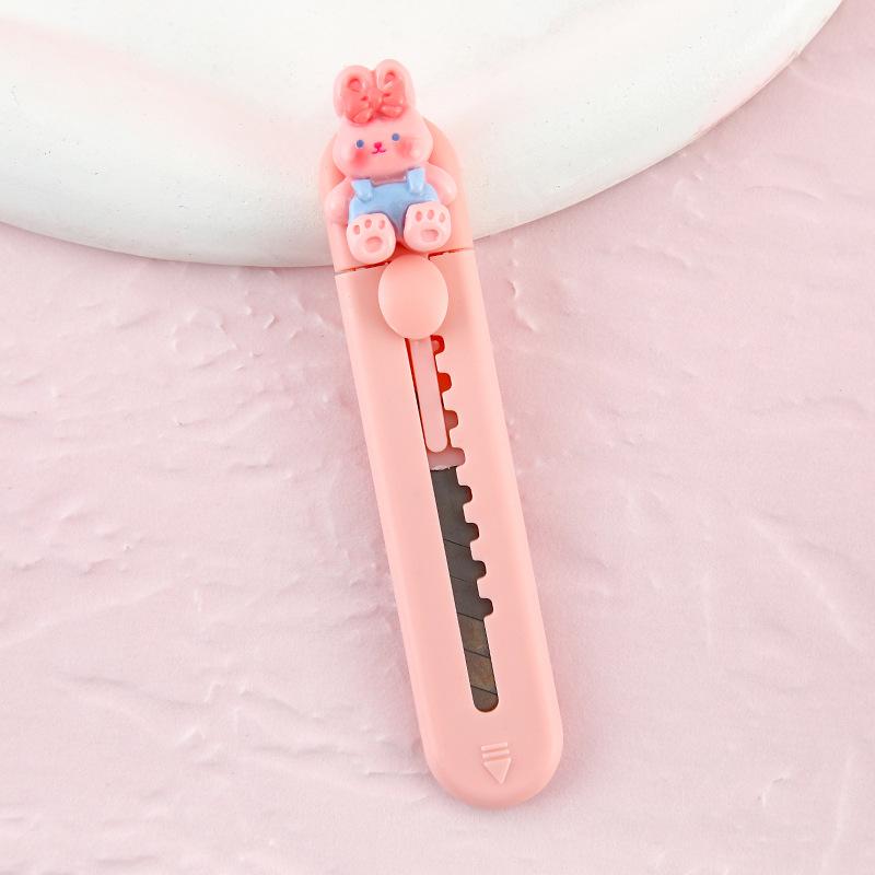 Cute Cartoon Modeling Mini Utility Knife Cinnamoroll Handbook Knife Stationery Handmade Knife Black Beauty Open Express Knife