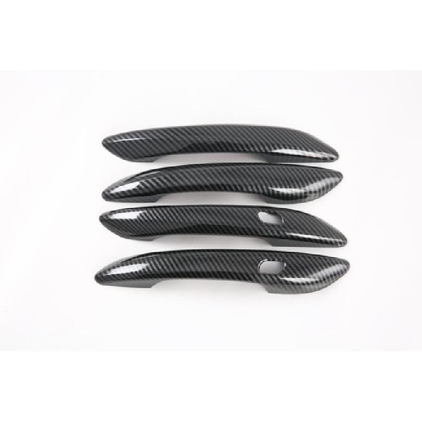 Door Handle Lid Smartkey Cover Trim For -2024 Hyundai Elantra Carbon Fiber