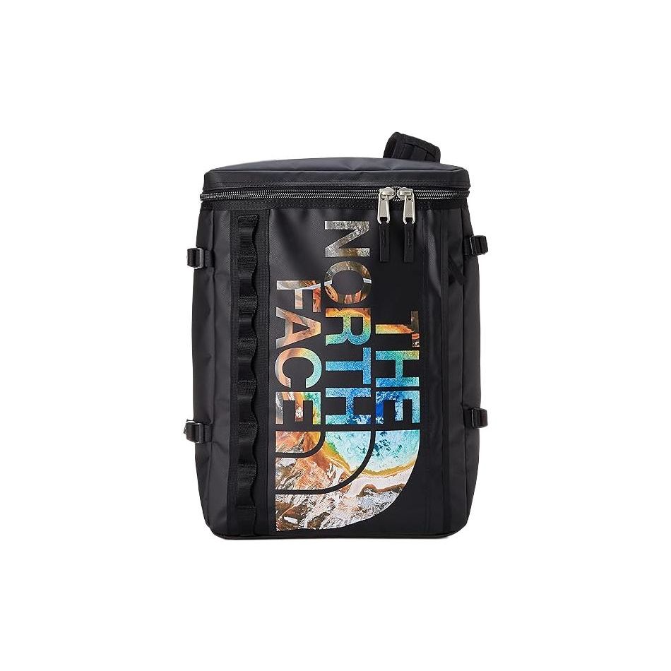The North Face 30L Sports Casual Dark Blue Printed Backpack Unisex Backpack Black NM82250 Black