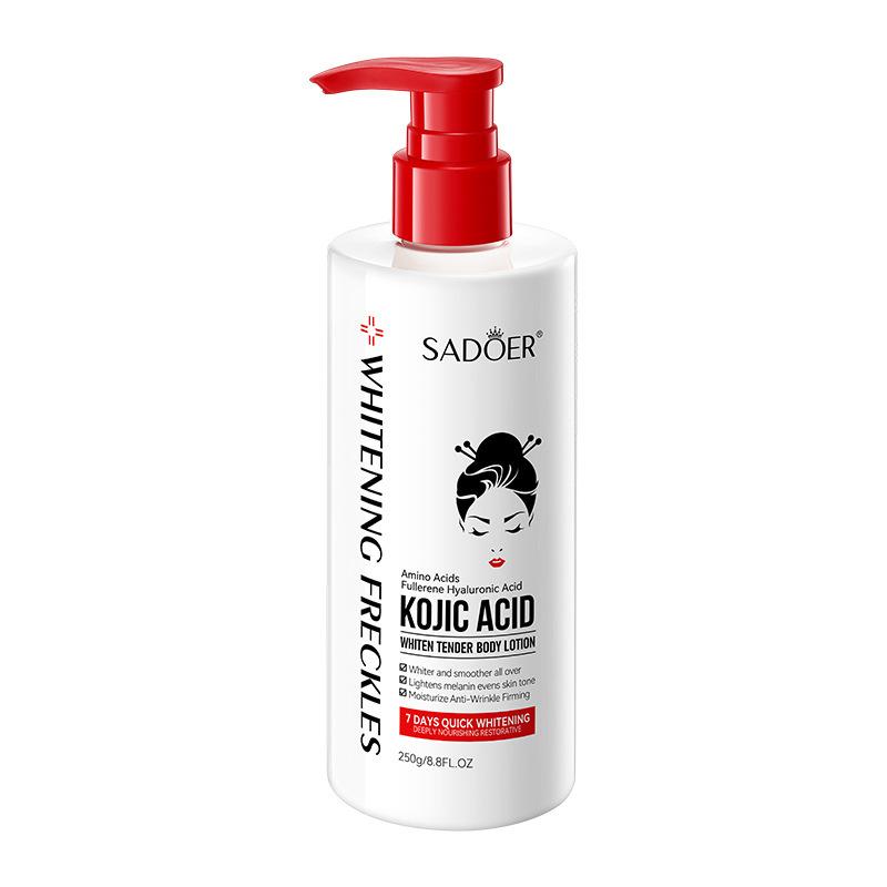 Kojicsyre Whitening Body Lotion 250gSADOER Fuktighetsgivende Oppstrammende Foryngende Body Lotion