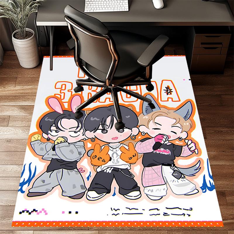 Custom Kpop Team Mat Personalized Name, Polyester Washable Indoor Entryway Rug, Gift for Christmas, Easter, Thanksgiving Day