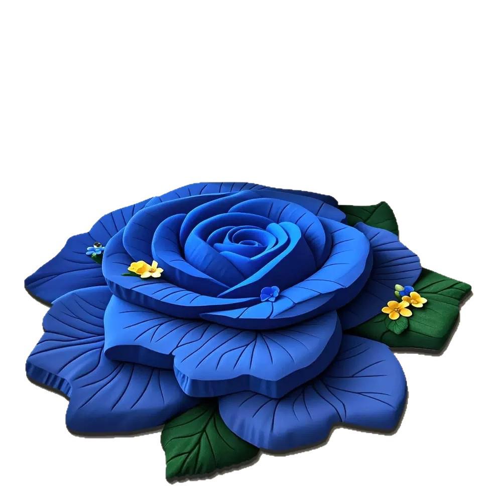 3D Floral Diatomaceous Earth Mat - Absorbent, Durable, Easy-Clean Rug for Bedroom, Living Room, Sofa, Coffee Table