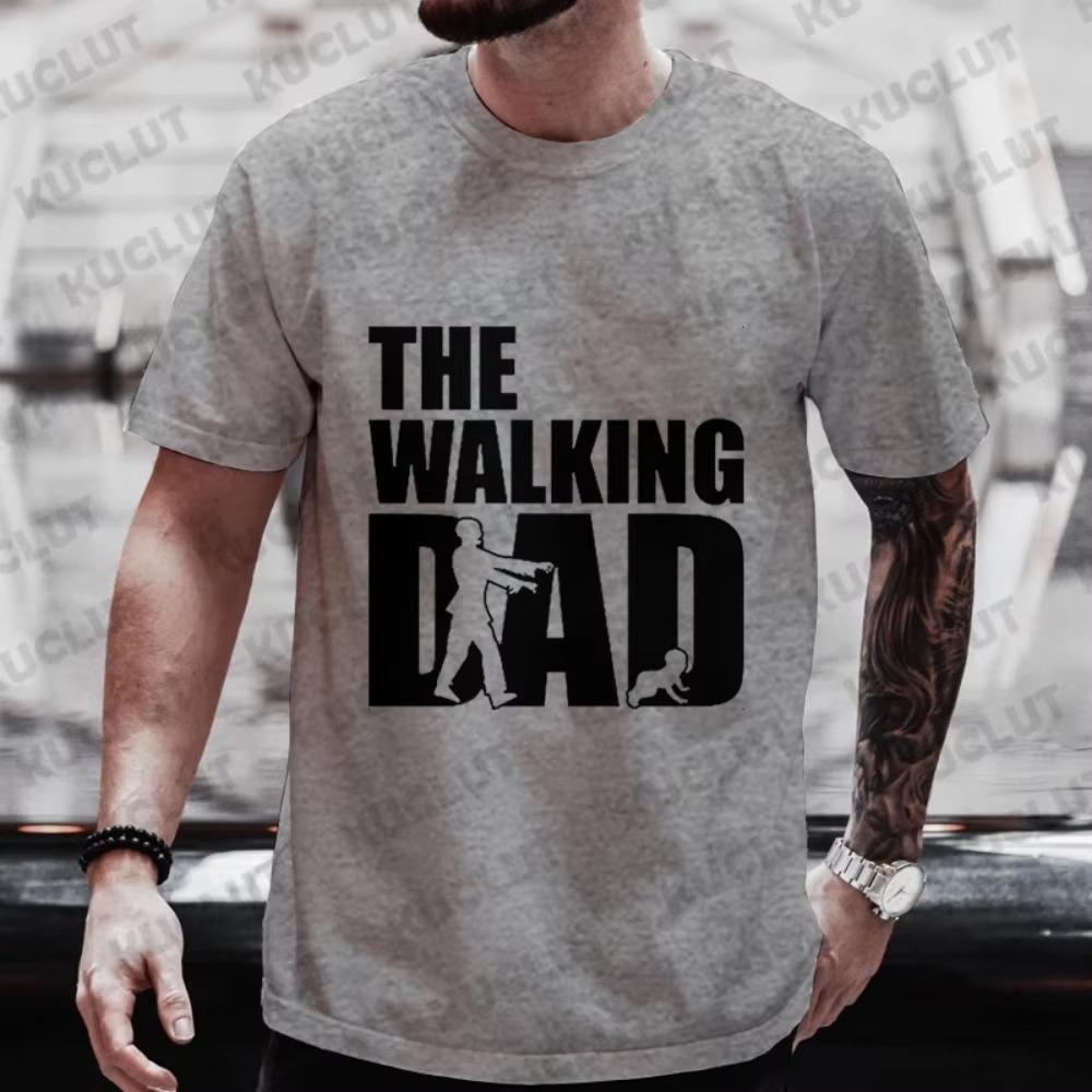 Stylish Men's T Shirts The Walking Dad Printed Tshirt Hip Hop Blouse Men's Sportswear T Shirt Men Harajuku Tops Short Sleeve Tee