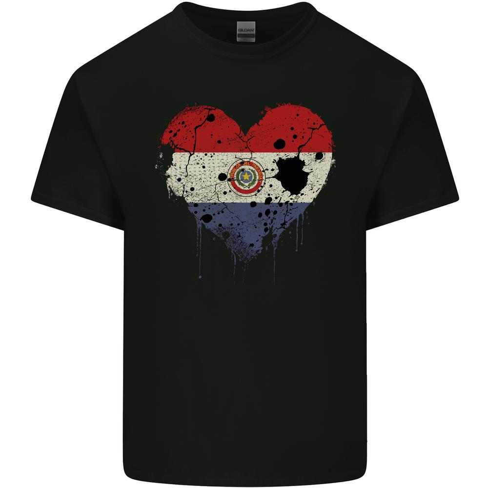 Love Paraguay Flag Paraguayan Day Football Kids T-shirt Boys Girls M