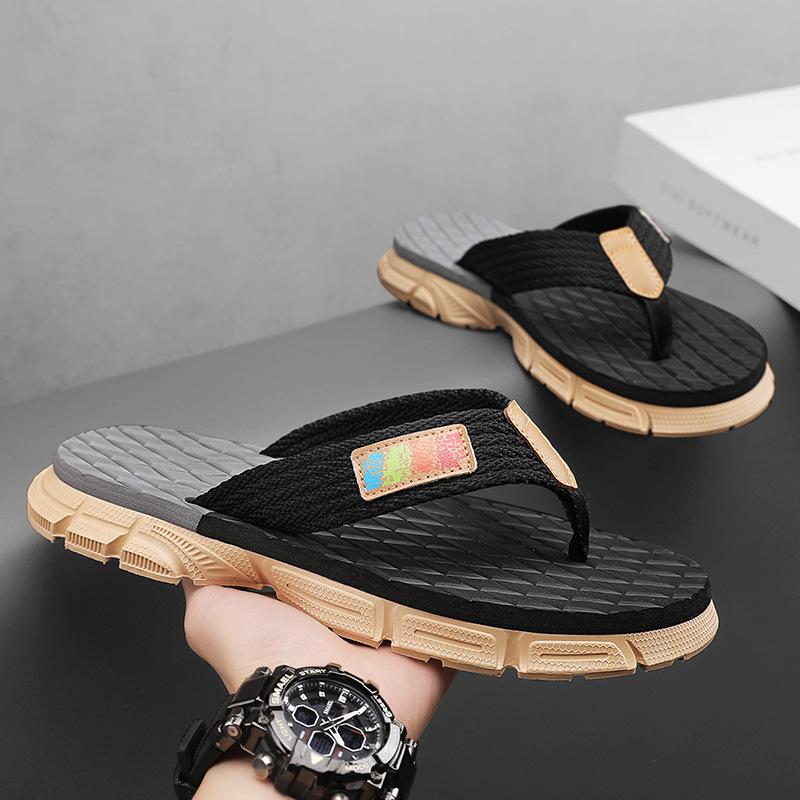 Flip-flops Men's 2025 New Summer Youth Outdoor Sports and Leisure Men's Soft-bottomed Vietnamese Pinch Slippers