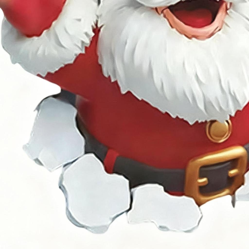 24x24cm Christmas Wall Stickers PVC Self-Adhesive Removable Santa Claus Santa Breaking Effect Wall Stickers For Bathroom Kitchen