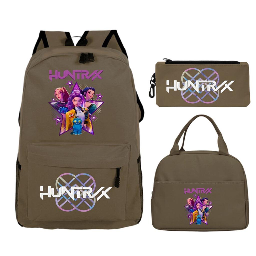 Kpop Demonunters Peripheral Children'S Backpack Elementary And Secondary School Bag Three-Piece Set