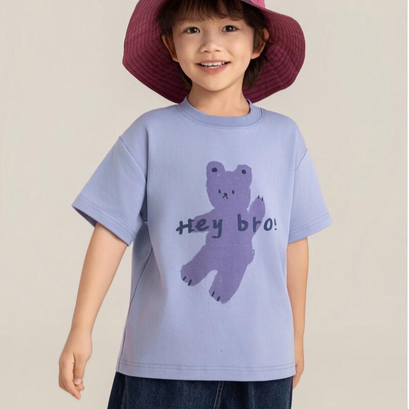 Yooyou Boys Bear Print Short-Sleeve T-Shirt 130cm