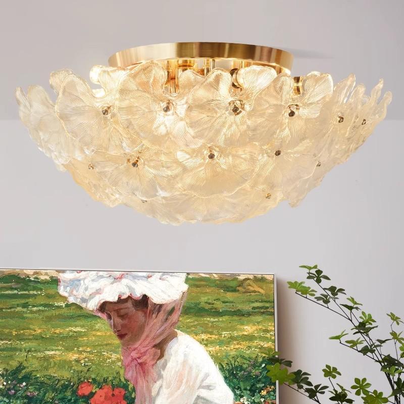 Lampa do hlavní ložnice Plnospektrální Sklo lotosový list Designový styl Internetově proslulé Restaurace Stropní světlo