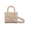 Borsa a mano Lady Dior in pelle di agnello, Borsa a spalla, Borsa a tracolla, Borsa a mano Piccola da donna Rosa Beige M0538ONGE-M51U