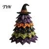 Fall Seasonal Decorations Halloween Quilted Fabric Tree Kit, Witch Cat Spider DIY Autumn Theme Crafting 3D Padded Sewing Craft Project for