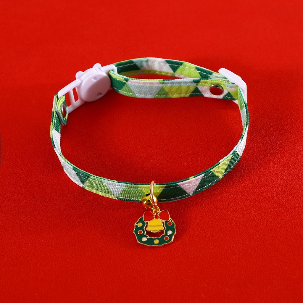 Adorable Christmas Pendant Necklace Double Layer Green Wreath Purple Christmas Tree Red Snowman StyleA