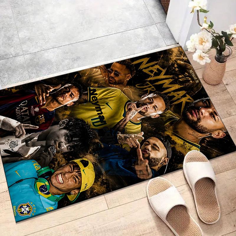 1pc Neymar Design Printed Area Rug Carpet for Bedroom Living Room Home Decor Rugs Mat Non Slip Mat Rug for Bedside