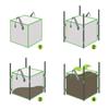 Square Potato Grow Bag Nursery Tomato Plant DIY Potato Planting Bucket Felt Grow Flower Fabric Grow Pot Non-woven Seedling Bag