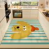 Curly Haired Dachshund Puppy PVC Leather Rug Waterproof Oil-proof Stain-resistant Kitchen Carpet Large Area Non-slip Floor Mats