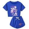 Kids Summer Sport T-Shirt And Shorts 2 Piece Outfit Tracksuit Set Short Sleeve Print Crop Tops With Clothing Set