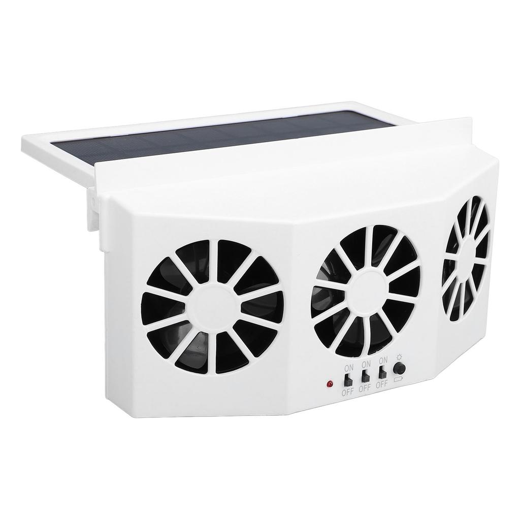 Car Exhaust Fan Solar Powered 3 Fans Ventilation Cooling Odor and Humidity Removal Auto Ventilator
