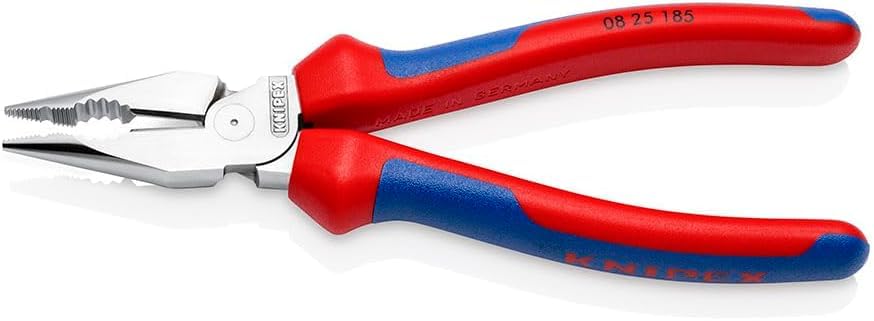 KNIPEX Spitzzange Komfortgriff Chrom Gesamtlänge Zange, Griff, Plattiert, 185mm, 0825-185SB