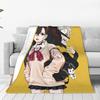 Cartoon Manga Dandadan Action Comedy Creative Blanket Portable Flannel Sofa Throw Blanket for Bedroom Outdoor Throws Bedspread