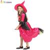 Children's Clothes Makeup Ball Witch Costume Rose Red Imitation Witch Dress Long Skirt