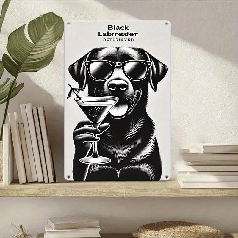 Design Labrador Retriever Metal Wall Art Sign Vintage Iron Decor for Home Bar Cafe Garage Cafe Decoration Playful Dog D