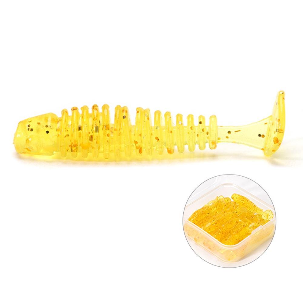 20pcs/box 3.5cm 0.65g Soft Baits Horizontal Supercontinent Shad Artificial Silicone Baits Floating Fishing Lure
