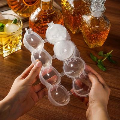 Кругла форма для кубиків льоду з 4 отворами, що легко наповнюється