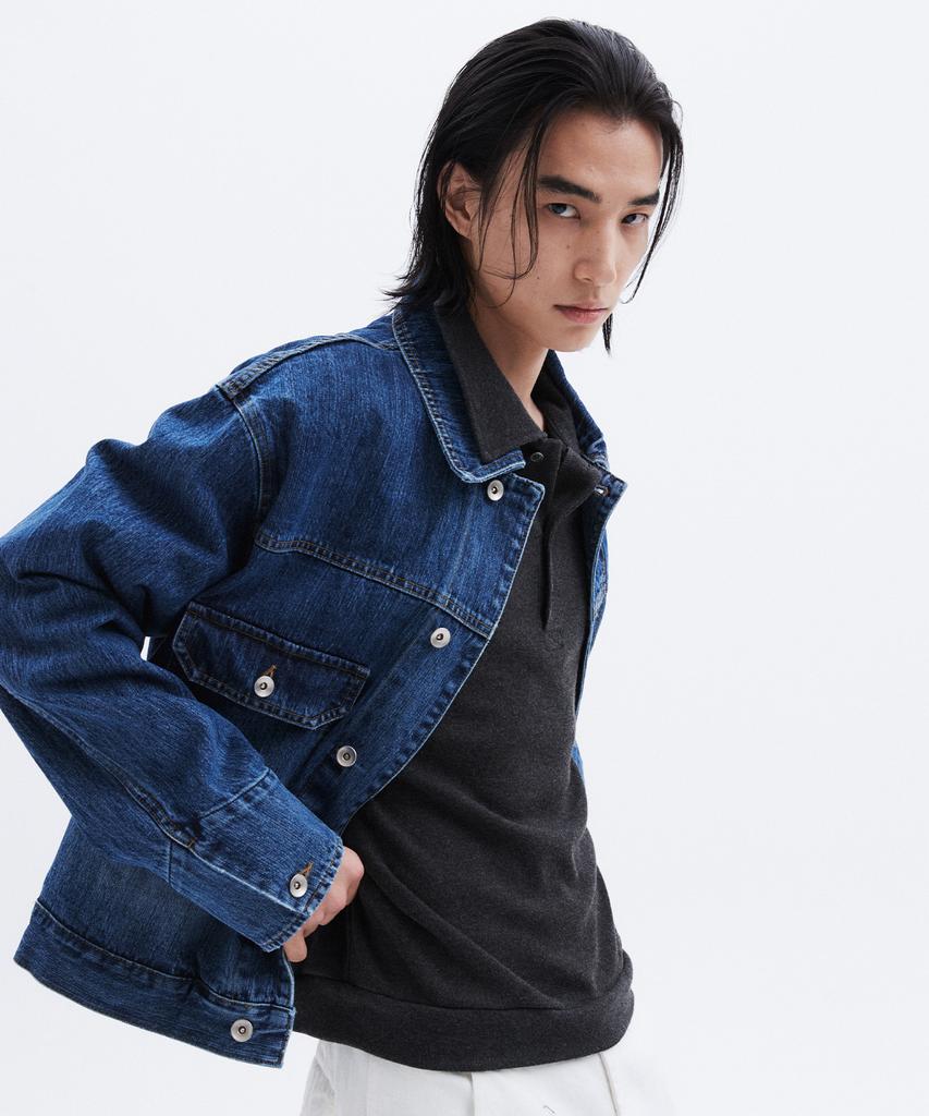 Leumadeu Two-Pocket Washed Denim Jacket - Indigo