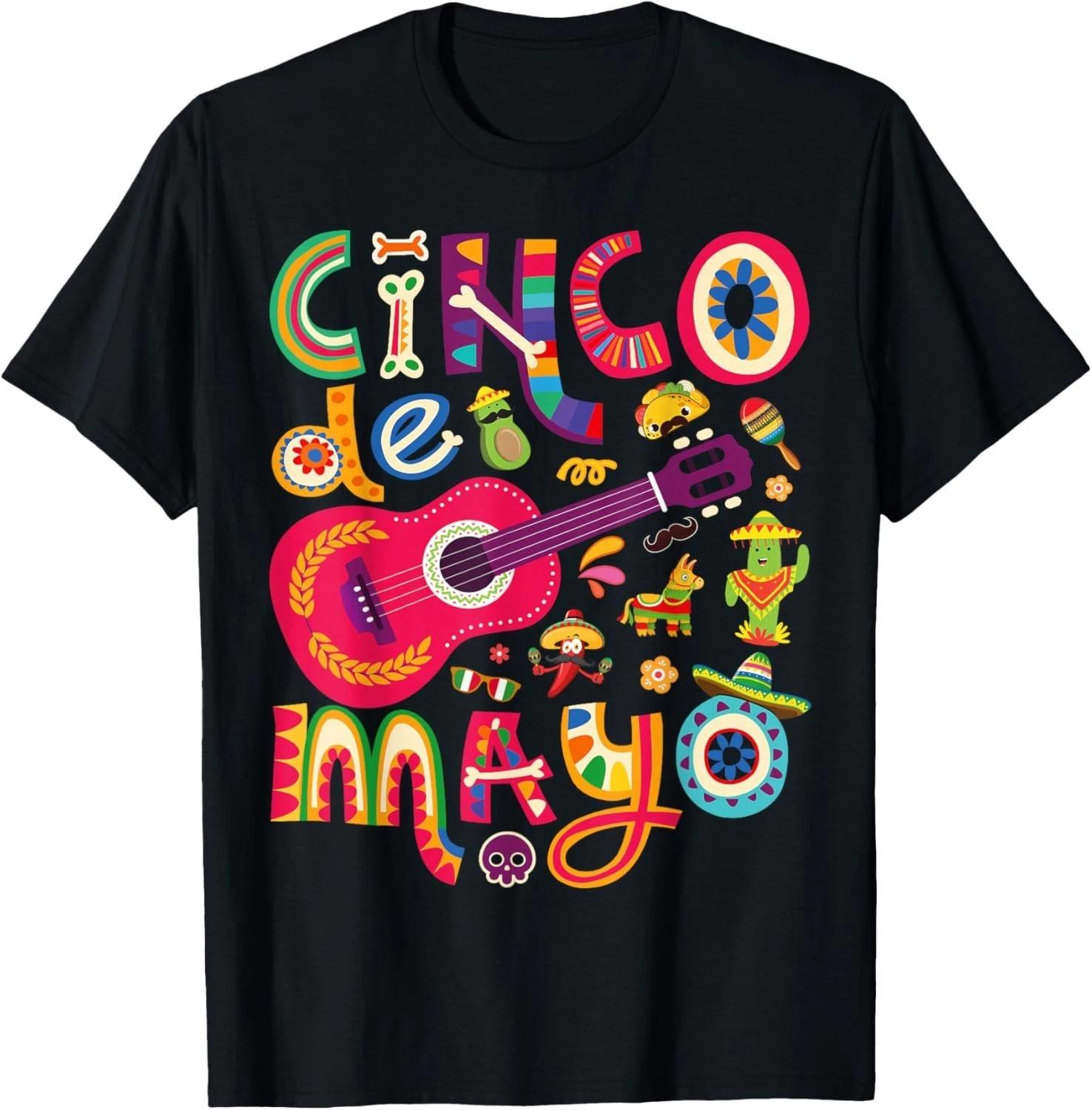 Cinco de Mayo Tee_ Mexican Taco Guitar Fiesta Cinco de Mayo T-Shirt 2XL