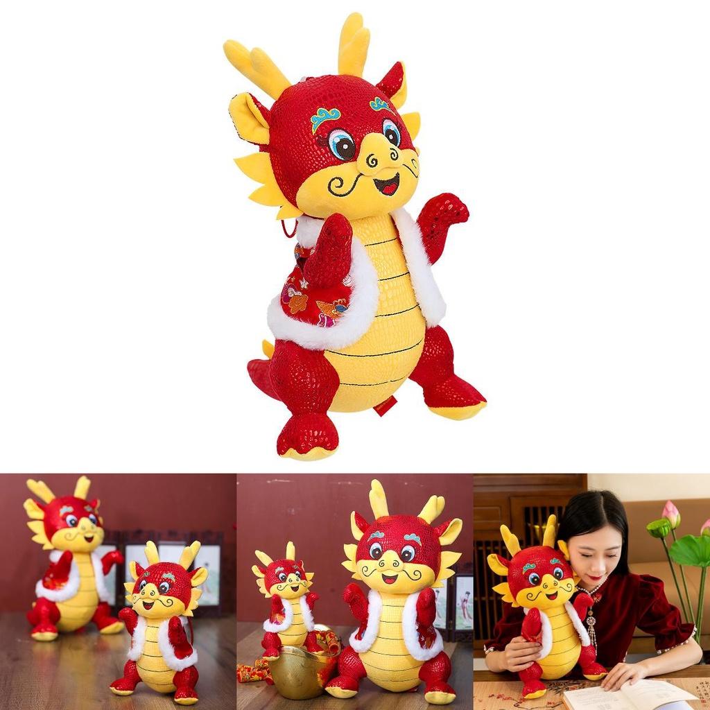 2024 Dragon Year Plush Toy Tang Costume Dragon Zodiac Doll With Custom Logo Good Luck Mascot